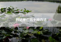 网站推广五十种方法