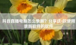 抖音直播电脑怎么录屏？分享这4款使用录屏软件的软件