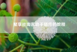 聚享社淘客助手插件的教程