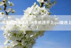 wifi手机连不上（wifi手机连不上ipad能连上）