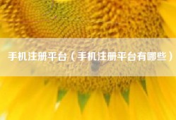 手机注册平台（手机注册平台有哪些）