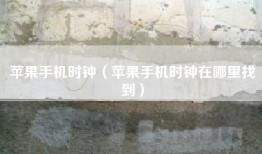 苹果手机时钟（苹果手机时钟在哪里找到）