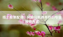线上股票配资：风险与机遇并存的专业投资方式