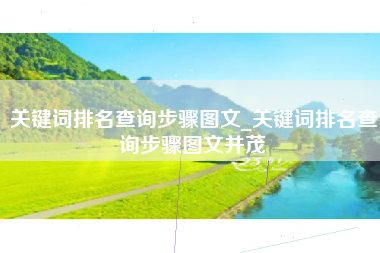 关键词排名查询步骤图文_关键词排名查询步骤图文并茂
