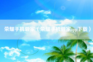 荣耀手机管家（荣耀手机管家app下载）