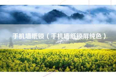 手机墙纸锁（手机墙纸锁屏纯色）